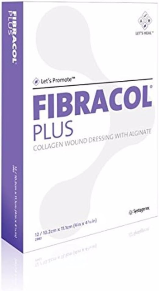 532982 - FIBRACOL Plus Collagen Wound Dressing 4 x 4-3/8, Grande (12 Pack)