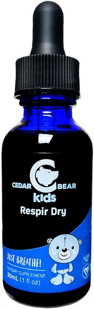 Cedar Bear Respir Dry for Kids - Suplemento herbal que seca, tos pólvora, " Runny Noses 1 fl oz (Pack of 1)