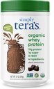 Simply tera's Organic Whey Protein Powder - Grass Fed Whey Protein Powder Without Artificial Sweeteners, Clean, Non-GMO, Gluten-Free - Dark Chocolate, 12 Oz