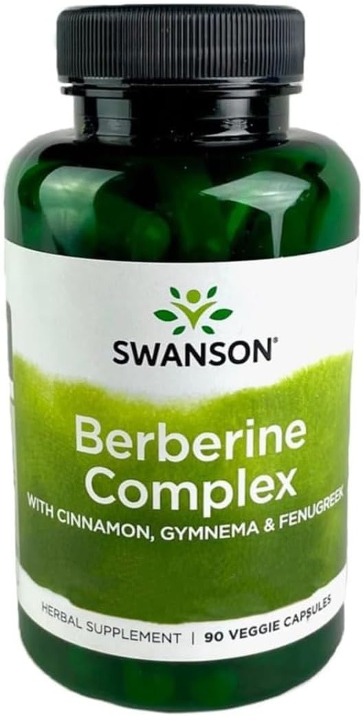 Swanson Berberine Complex w/Cinnamon Gymnema &amp; Fenugreek 90 Veg Capsules