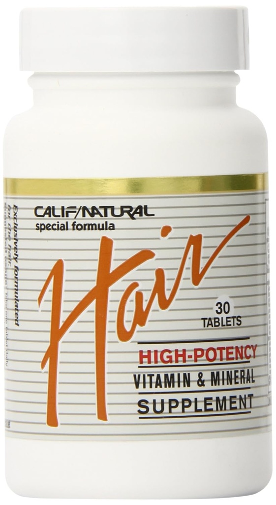 CALIFORNIA NATURAL HAIR VITAMIN " MINERAL, 30 TAB