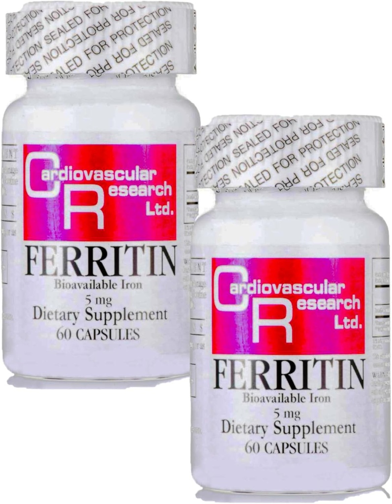 Cardiovascular Research Ferritin (bioavailable Iron), 60 Count (Pack of 2)