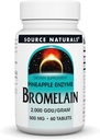 Fuente Naturals Bromelain, 2.000 GDU/GRAM, Pineapple Enzyme, 500 MG - 60 Tablets
