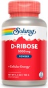 SOLARAY D-Ribose Powder 5000 mg peru Healthy Cardiac and Cellular Energy (ATP) Production Support tención 30 Servings ⋅ 150 Grams