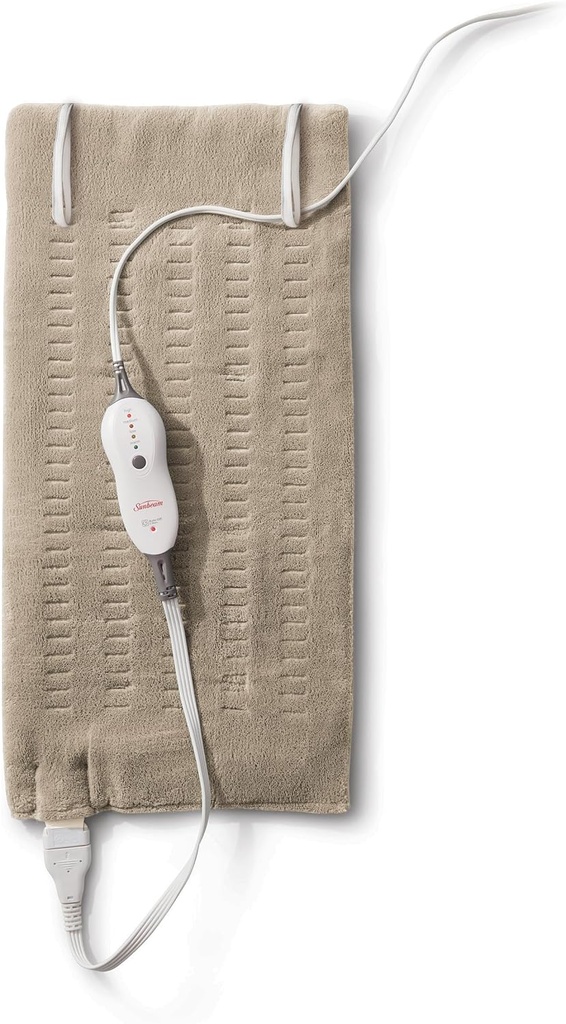 Sunbeam Premium Sunbeam Calefacción Pad con almacenamiento compacto King Size Beige