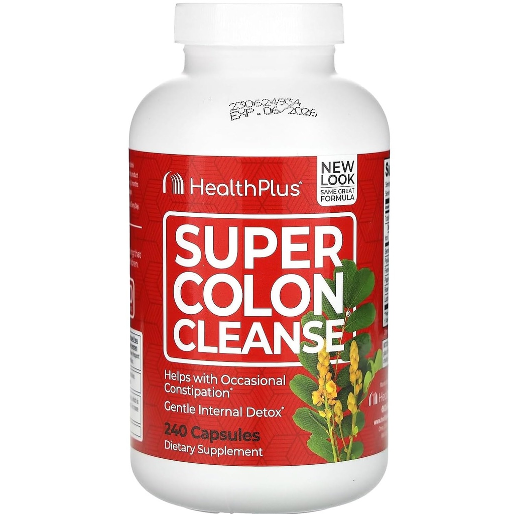 Health Plus Super Colon Cleanse: 10-Day Cleanse -Detox TEN 18 Cleanses, 720 Capsules, el paquete puede variar