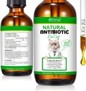 Antibióticos de 60ML para gatos, suplemento de antibióticos de gatos, gatos multivitamina, antibiótico natural para gatos, antibióticos de gato, antibióticos de gatos Immune &amp; gatos Alivio de alergia-2 Fl Oz