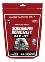 Screamin Energy Max Hit - Zapatos de energía Extra Strength with Ginseng & Caffeine - 100% B-1, B-2, B-3, B-6, B-7 y B12 Coffee Mocha, 24 Condes