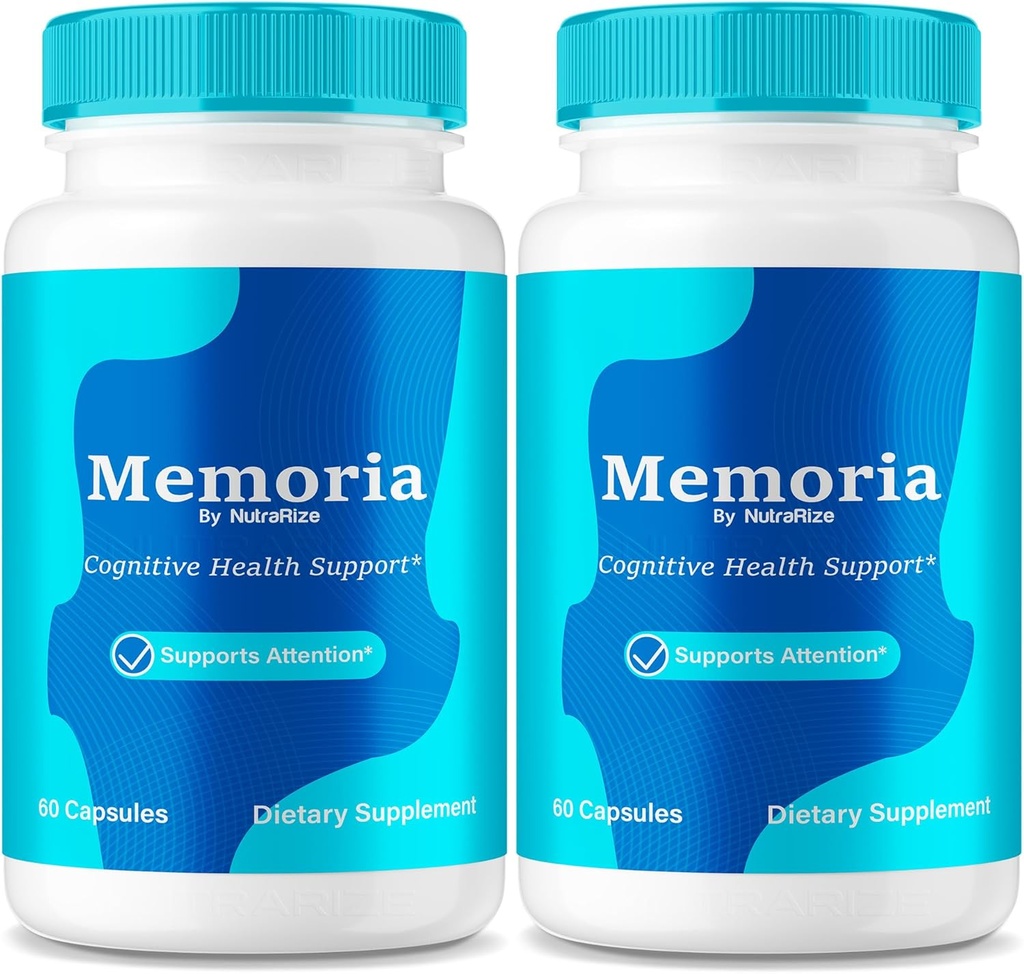 NutraRize (2 Pack) Memoria Capsules, Premium All Natural Supplement to Support Health & Wellness, Official Formula to Boost Memory and Focus, Capsulas Reviews (120 Capsules)
