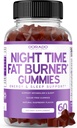 Hora de la noche Fat Burner Gummies (60 Conde) Weight Loss & Metabolism - Libre de azúcar - Delicious Raspberry Flavored Melatonin Suplemento Gummies - Vegan Safe - Tercer Partido Tested - Made in USA