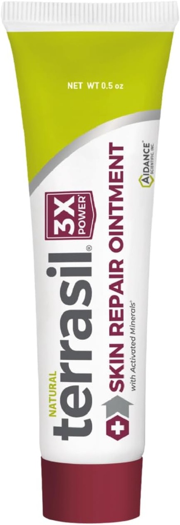 Terrasil Skin Repair for Angular Cheilitis, Folliculitis, Impetigo, Lichen Sclerosis, Boils, Pitted Keratolysis, Fast Relief & Supports Healing. Dermatólogo testado " hipoalergénico aprobado (0,5 oz)