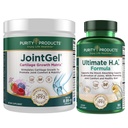 Purity Products Bundle - JointGel (Berry Flavor) + Ultimate HA Joint Gel Berry Powder (Bioactive Collagen Peptides + MSM) - Ultimate H.A. (BioCell Collagen, Quercetin, Hyaluronic Acid + Más)