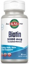 KAL Biotin 5000 TR Tablets, 5000 mcg, 60 Cuenta
