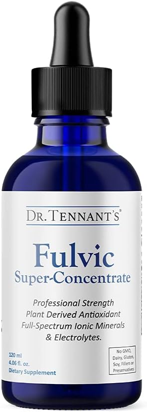 Dr. Tennant's Fulvic Super-Concentrate Liquid ← Enhances Cellular Energy ' Detoxification ← Proporciona Minerales de Trace Esencial Silencio 120-Day Supply