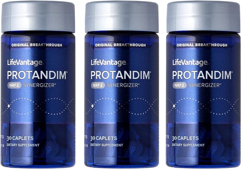 Protandim Nrf2 Synergizer 90 Caps (3 Botellas) Nrf2 Activador, Suplemento de envejecimiento saludable, Antioxidantes Lucha contra el estrés oxidativo, 5 Herb Blend, apoya la salud celular, Ashwagandha, Turmeric, Milk Thistle