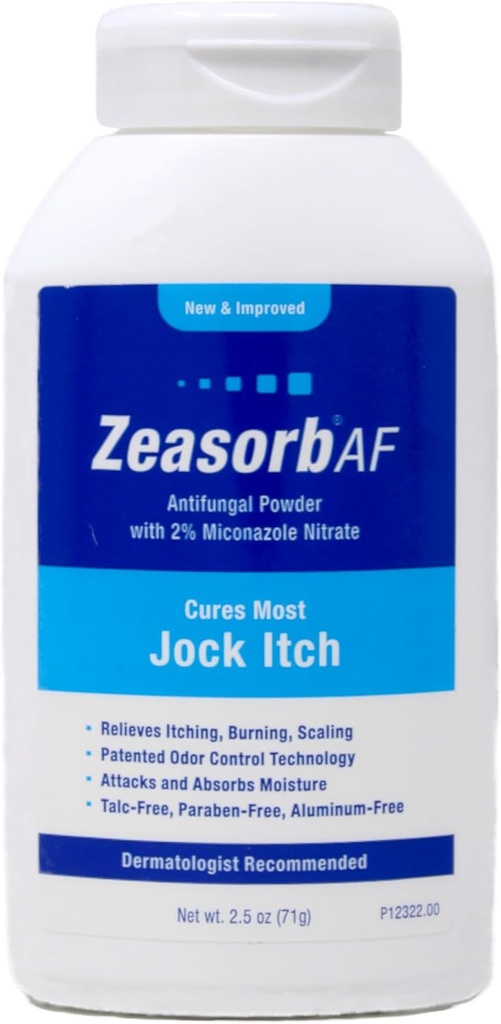 Zeasorb-AF Super Absorbent Antifungal Treatment Powder for Jock Itch 2.5 oz (Pack of 11)