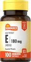 Sundance Vitamina E 180mg (400 UI) TENIDO 100 Quick Release Softgels TEN High Potency Formula ← Non-GMO y Gluten Free Supplement