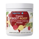 Bota de remolacha orgánica superior &amp; Polvo de vinagre de manzana - Booster de óxido nítrico - Apoyos Energía, Digestión " Salud cardíaca - No GMO - 7.4 oz