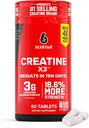6 Star Creatine Pills, X3 (60 Caplets) - Creatine for Women &amp; Men - Creatine Capsules Soporte Muscle Strength - Pre &amp; Post Workout Creatine Suplemento para la recuperación del músculo &amp; Building - 20 Servings