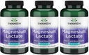Lactato de magnesio Swanson - Suplemento Mineral Promoción de la Salud Musculo y Hueso - Forma Mineral Lactada Libre de Lactosa para Absorción Gentil - (120 cápsulas, 84 mg cada uno) 3 Pack