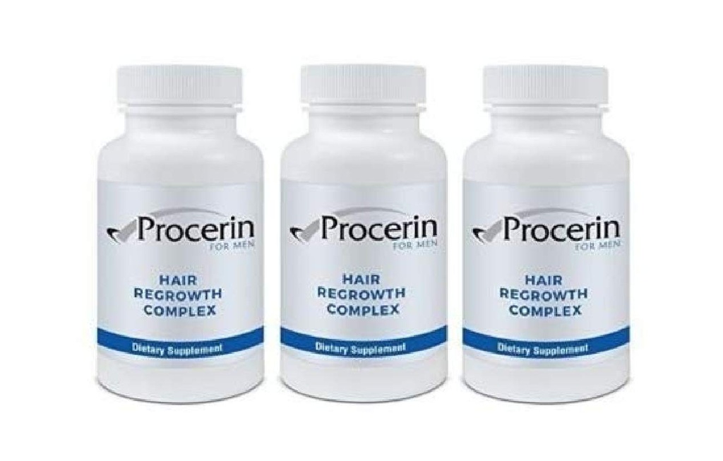 Procerin Para Hombres 90 Tabletas Hair Re-Growth Suplemento- 3 Botellas
