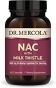 Dr. Mercola NAC con Leche Esteto - con Antioxidantes - Apoyos Procesos de Detoxificación Normal - 500 mg N-Acetil-Cysteine por Serving - No GMO, libre de gluten &amp; Soy Gratis - 60 cápsulas (30 servidos)