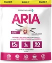 Designer Wellness, Aria, Women's Wellness Low Calorie Vanilla Protein Powder with Biotin, Vitamina C and Organic Aloe, Vanilla Blossom, 1.85 Libra