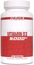 Huge Supplements Vitamin D3, 5000 IU (125mcg) per Serving, Non-GMO, Gluten-Free, Soy-Free - Supports Immune System, Bone Health, and Mood (60 Capsules)