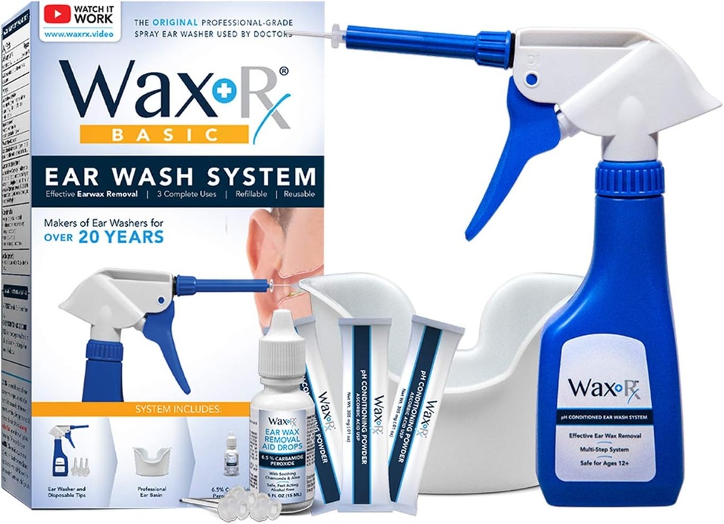 Doctor Easy Wax-Rx Ph Sistema de lavado de oídos, 15.2 onza