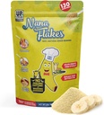 Diseños Nutricionales Nana Flakes 100% Natural Banana Powder, Apoyo Digestivo - Fuente de Potasio & Fiber - Sustituto para Huevos, Butter o Petróleo en Baking (2LB Bag)
