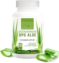RPG Acemannan Aloe Vera Capsules - Aloevera Suplemento dietético con Immune y Gut Soporte Aloe Vera Powder Capsule - 60 Píldoras (250 MG)