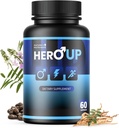 HeroUP - Natural Wellness Supplement with Plant-Based Ingredients – Non-GMO, Stimulant-Free TEN Made in The USA, GMP-Certified ← 60 Capsules, 1 Mes Suppy