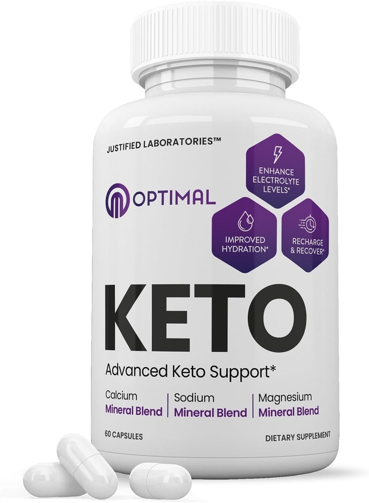 Laboratorios justificados Optimal Max Keto Pills 1275MG Nueva &amp; Mejorada Fórmula Contiene Apple Vinagre Vinagre Virgen Extra Aceite de Oliva Powder Green Tea Leaf 60 cápsulas