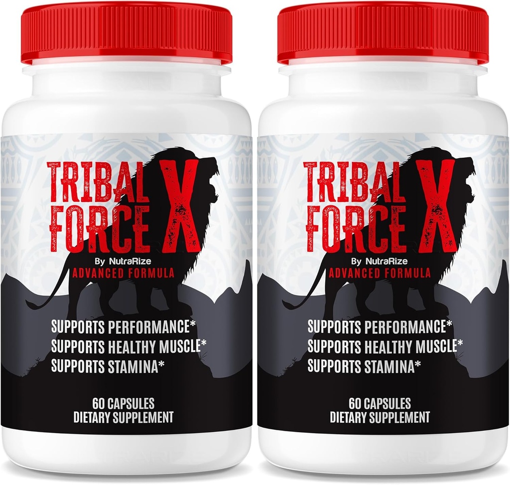 (2 Pack) Tribal Force X Capsules, TribalForceXL Max Performance Support For Hombre, TribalForce X All Natural Pills, TribalForces XXL Male Formula for Lasting Energy, TribalForces X Review (120 Capsules)