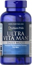 Pride de Puritan Ultra Vita Man de alta potencia Multivitamina diaria de los hombres con tecnología de liberación del tiempo, suplemento dietético para apoyar el sistema inmunitario y la salud cardiovascular, 3 meses de suministro, 180 cuenta