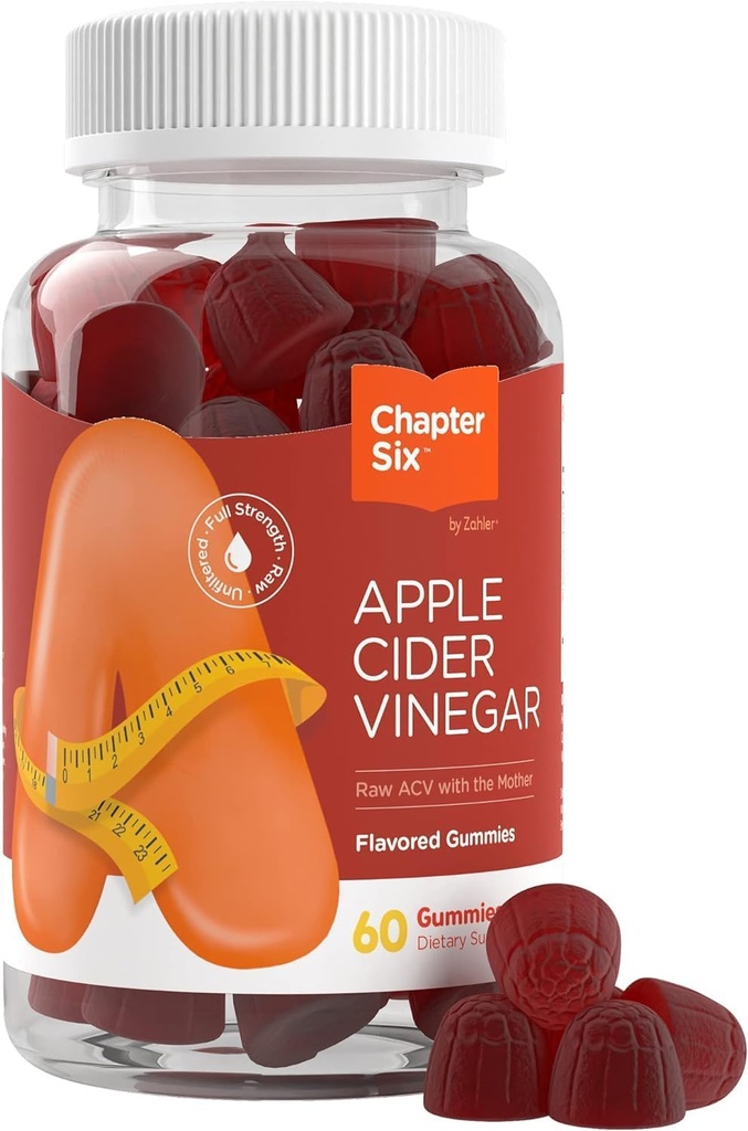 Zahler Capítulo Seis Manchas de vinagre de manzana, Apple, 60 Gummies