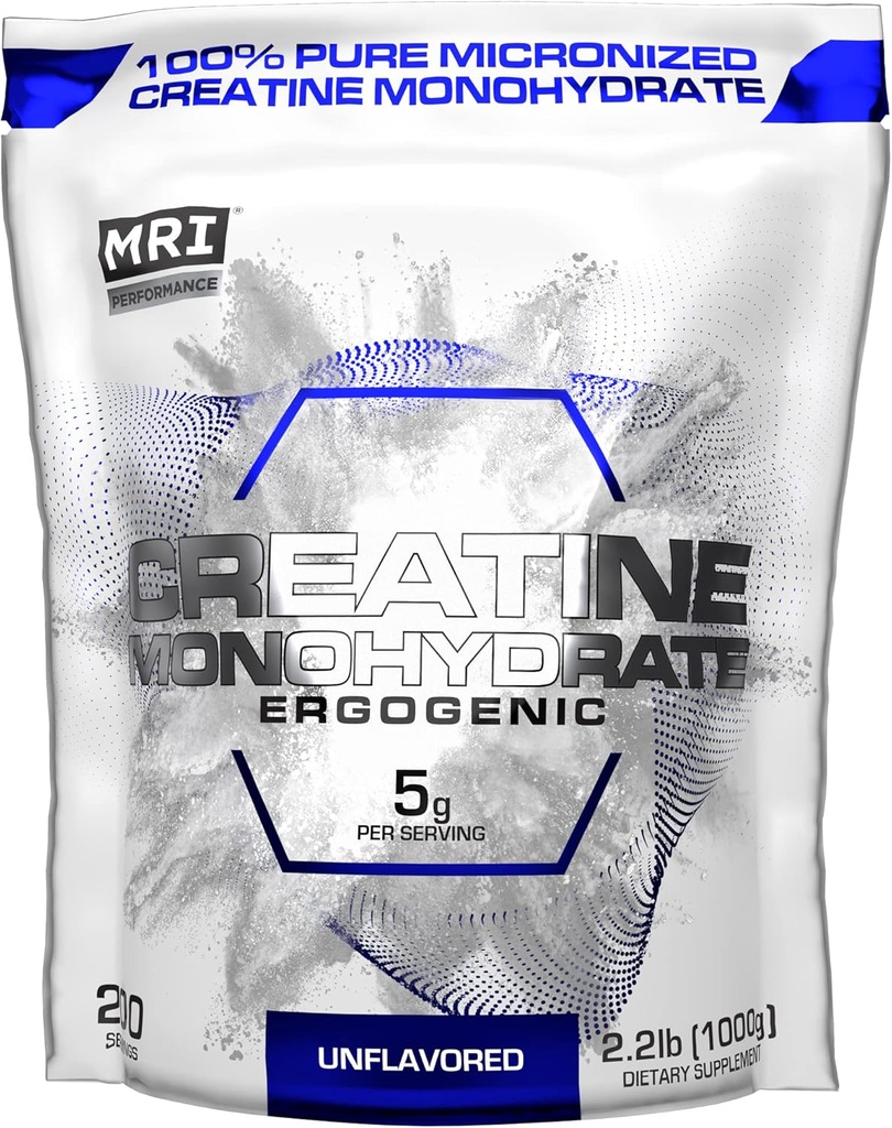MRI Performance Creatine Monohydrate Powder 5g,100% Pure Micronized Creatine Supplement, Muscle Growth & Recovery, Build Muscle, Increase Strength, Performance, Endurance, 1000g, Unflavored