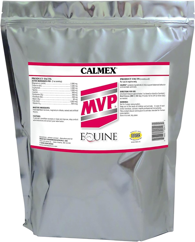 Calmex (10lb) para calmar el apoyo en caballos