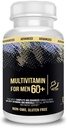 Actif Multivitamínico para Hombres Edad 60+ con 30 vitaminas orgánicas y hierbas orgánicas, No GMO, Made in USA, 120 Conde
