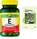 Spring Valley Vitamina E Heart Health Suplemento dietético Softgels, 180 mg (400 UI), 100 Cuenta + Exclusiva VitaMax Guía de la Vitamina (2 Artículos)