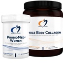 Diseños para la salud Collagen Powder " Women's Probiotic Bundle - ProbioMed Women (30 capsules) Gut Health " Vaginal Support Probiotic with Whole Body Collagen (390g) Peptides for Bones, Joint " Skin