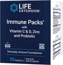 Life Extension - Immune Packs with Vitamin C & D, Zinc and Probiotic (30 Packs)