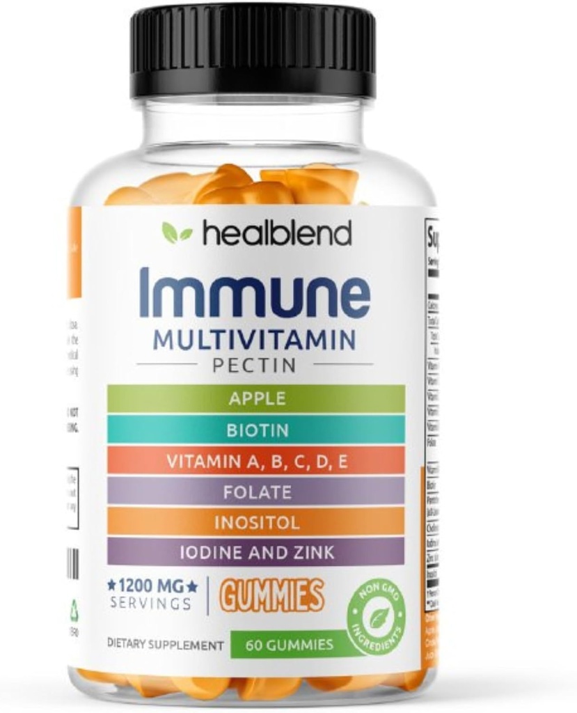 healblend Power-Packed Multivitamin Bear Gummies for Adult TEN Vitaminas C, D3, B6, B12, Iron, Zinc