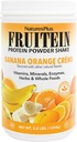 NaturesPlus FRUITEIN Banana Orange Creme Shake - 2.8 lbs - 10 gramos de proteínas de base vegetal por servicio - Supports Energy & Immune System - Vegetarian, Gluten Free " Non-GMO - 37 Servings