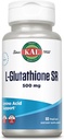 KAL L-Glutathione SR, Suplemento de Glutathione reducido, Suplemento Antioxidante de alta absorción, Garantía de 60 días de laboratorio verificada, 60 prestaciones, 60 VegCaps