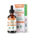 LIQUIDHEALTH Vitamin D3 4000 IU, USDA Organic Vitamin D Liquid Drops for Adults & Kids, Vegan Vitamin D for Immune System Support, Bone Health, Mood Support, Healthy Skin - Made in USA (1 oz)