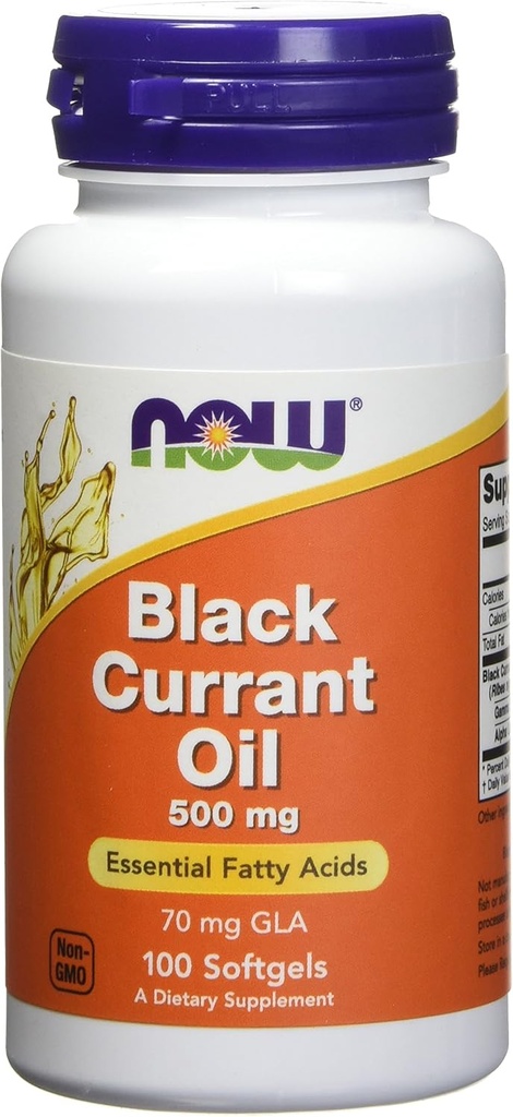 Ahora Alimentos Negro Currant Oil 500 miligramos - 100 softgels (Pack de 2)