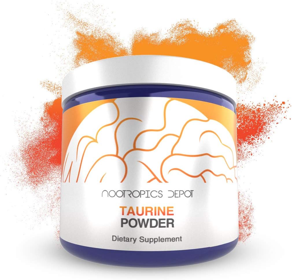 Taurine Powder ← 250 gramos ← Aminoácidos Suplemento Silencioso Apoyos Función metabólica saludable, Salud cardiovascular y Niveles de estrés saludables