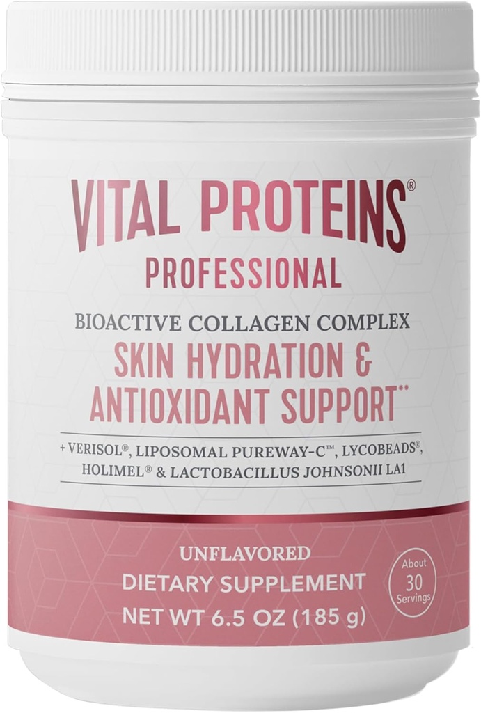 Proteínas Vital Profesional Bioactive Collagen Complex Hydration & Antioxidant Support, 6.5oz